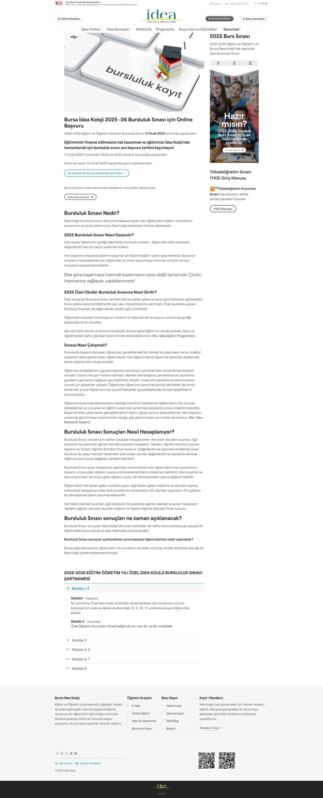 İdea Koleji 3 seo idea koleji sayfa tasarımı