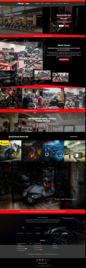 Moda Motor 1 seo Moda Motor için hazırlanan web sitesi,