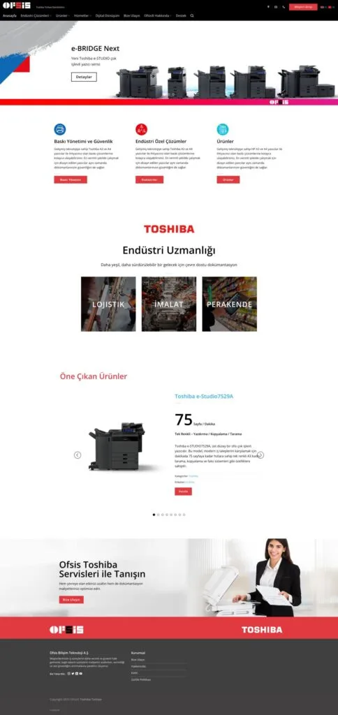 Ofsis 1 seo ofsis toshiba web tasarım hizmeti