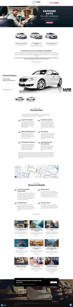 Safir Oto 1 seo Safir Oto Kiralama için hazırlanan web sitesi