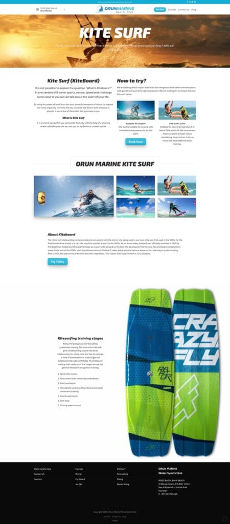 Orunmarine 2 seo watersports web tasarım