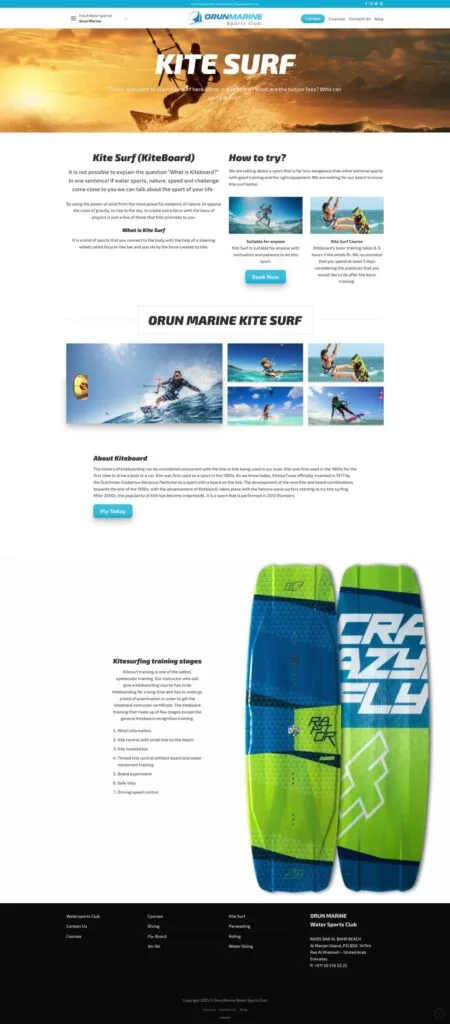 Orunmarine 2 seo watersports web tasarım